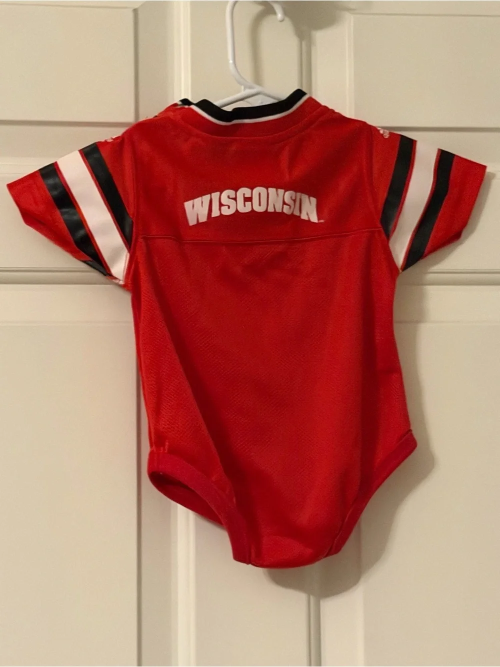 adidas Red and Black Kids Wisconsin Football Jersey & Pants Set